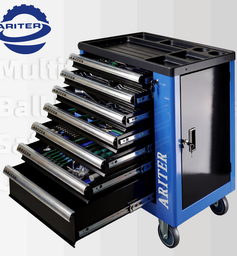 ARITER Rolling Tool Chest, 5-Drawer Tool Box Organizer w/Lockable Wheels & Sliding Drawers & Detachable Top & Adjustable Shelf, Tool Storage Cabinet for Garage Workshop