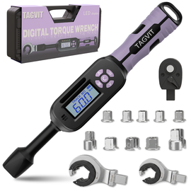 Digital Torque Wrench Set 3/8 Drive 0.7-99.6 Ft.Lb ±2% Auto Repair