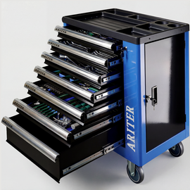 ARITER Rolling Tool Chest, 5-Drawer Tool Box Organizer w/Lockable Wheels & Sliding Drawers & Detachable Top & Adjustable Shelf, Tool Storage Cabinet for Garage Workshop