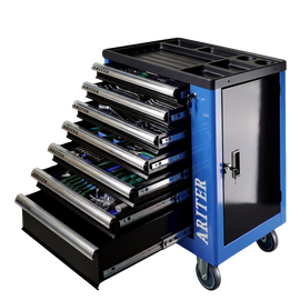 ARITER Rolling Tool Chest, 5-Drawer Tool Box Organizer w/Lockable Wheels & Sliding Drawers & Detachable Top & Adjustable Shelf, Tool Storage Cabinet for Garage Workshop