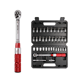 ARITER Torque Wrench Set 1/4" 3/8" 1/2" Drive 20-240 In.lb, 5-45 Ft.lb, 10-170 Ft.lb with 3 Adapters,±3% Accuracy,72-Tooth,Dual Scale,Storage Case,Click Style for Bike, Motorcycle, Car, Truck Repair