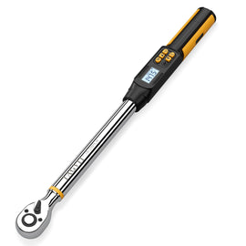 1/2 Inch Drive Digital Torque Wrench with Angle, 14.75-295Ft-lb/20-400Nm, Electronic Torque Wrench, ±2% Accuracy with with Preset Value, Data Storage, Buzzer and LED Flash Notification for Car